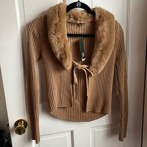 Faux Fur Sweater NWT